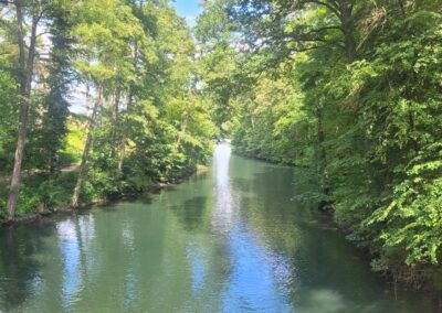 Blick von der Brücke am Askanierturm auf den Werbellinkanal